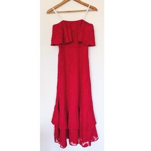 Lulu's Red Sleeveless High Low Dress